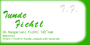 tunde fichtl business card